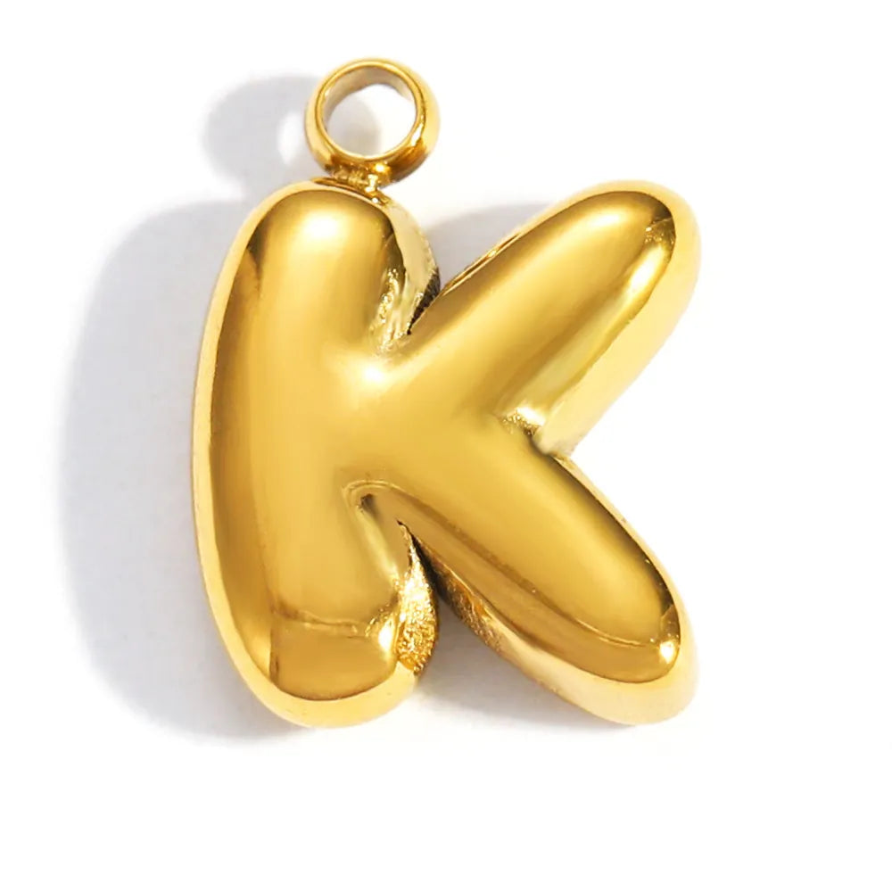 Bubble Initial Letter Charm