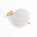 Golden Pearl Disc Charm