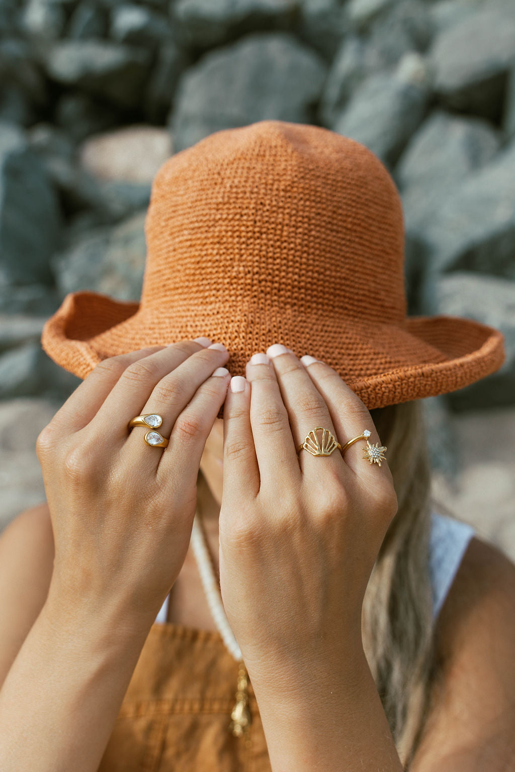 Golden Shell Ring