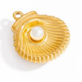 Gilded Pearl Shell Charm