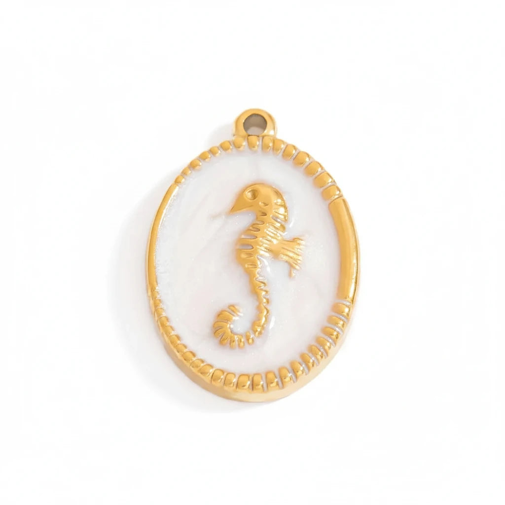 Ivory Seahorse Charm