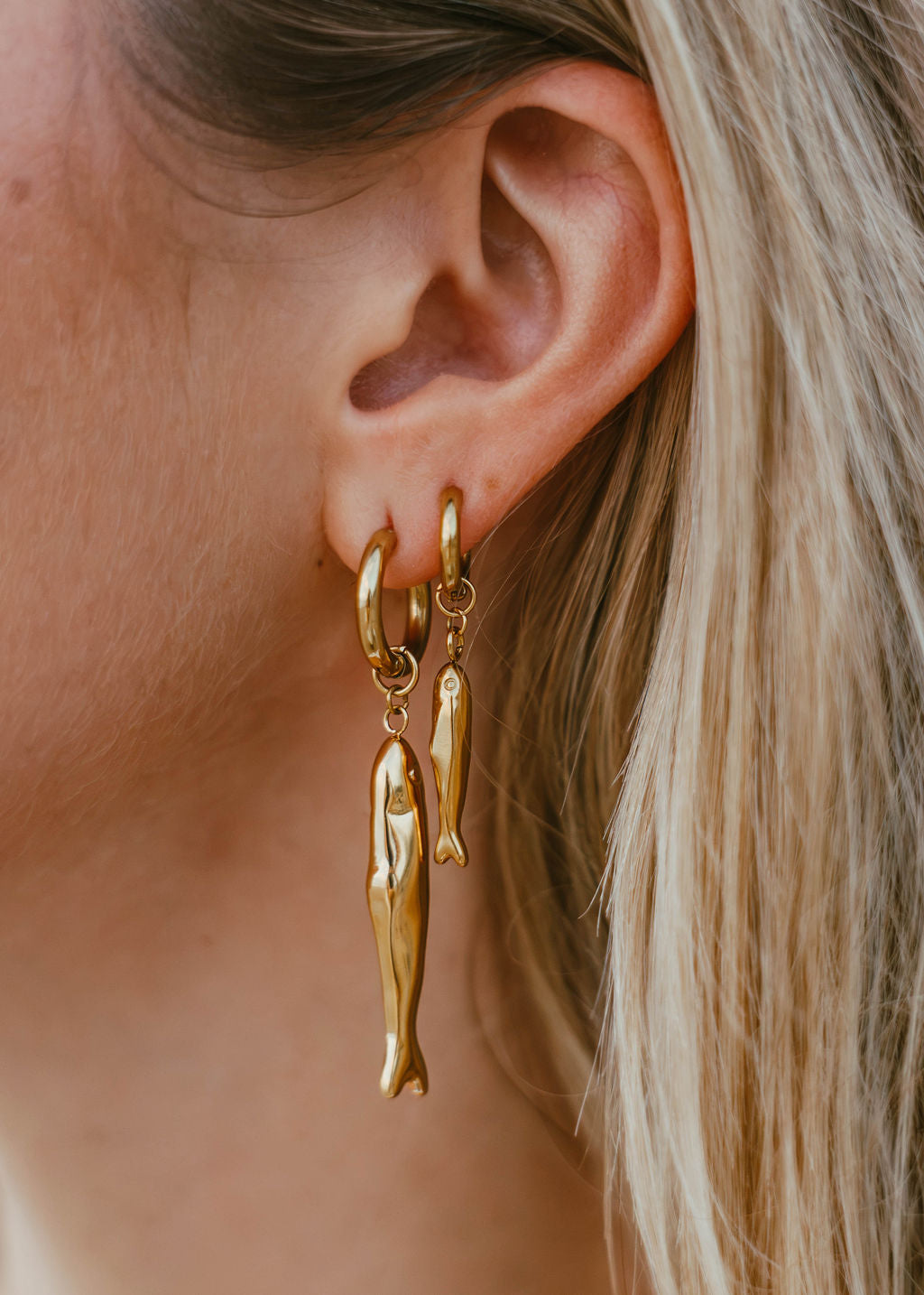 Tidal Koi Fish Drop Earrings (Small)