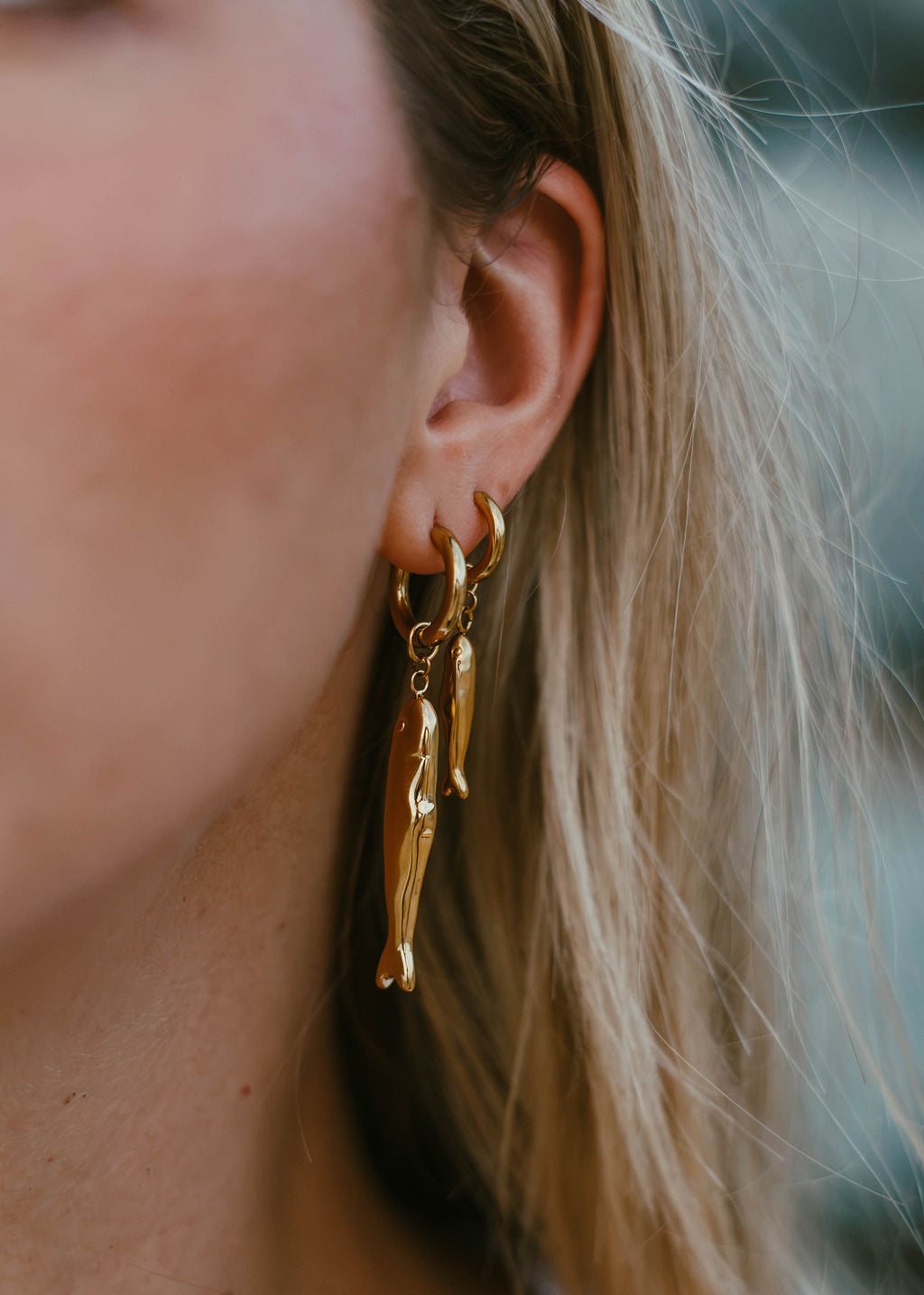 Tidal Koi Fish Drop Earrings (Large)