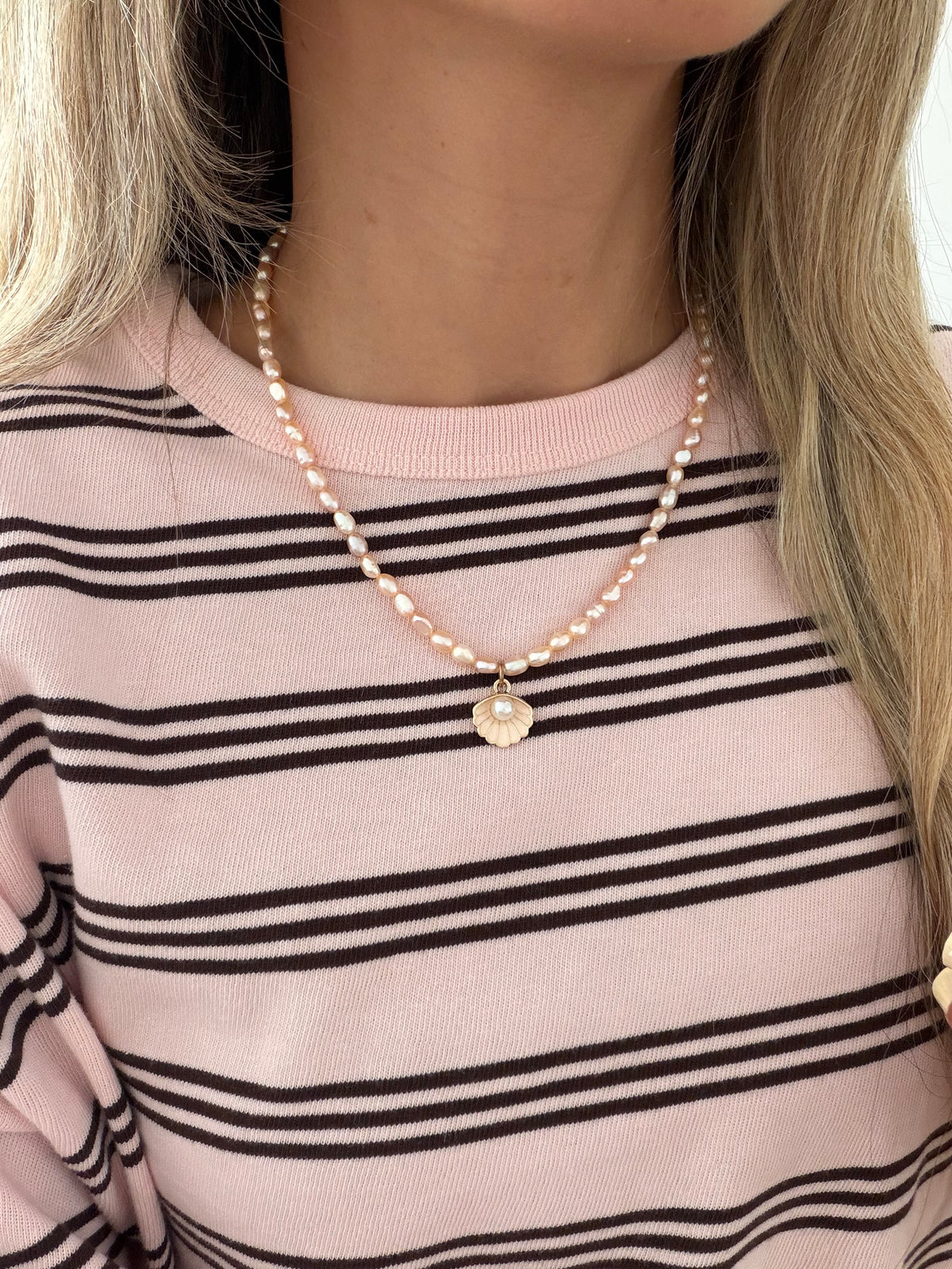Pink Pearl Shell Necklace