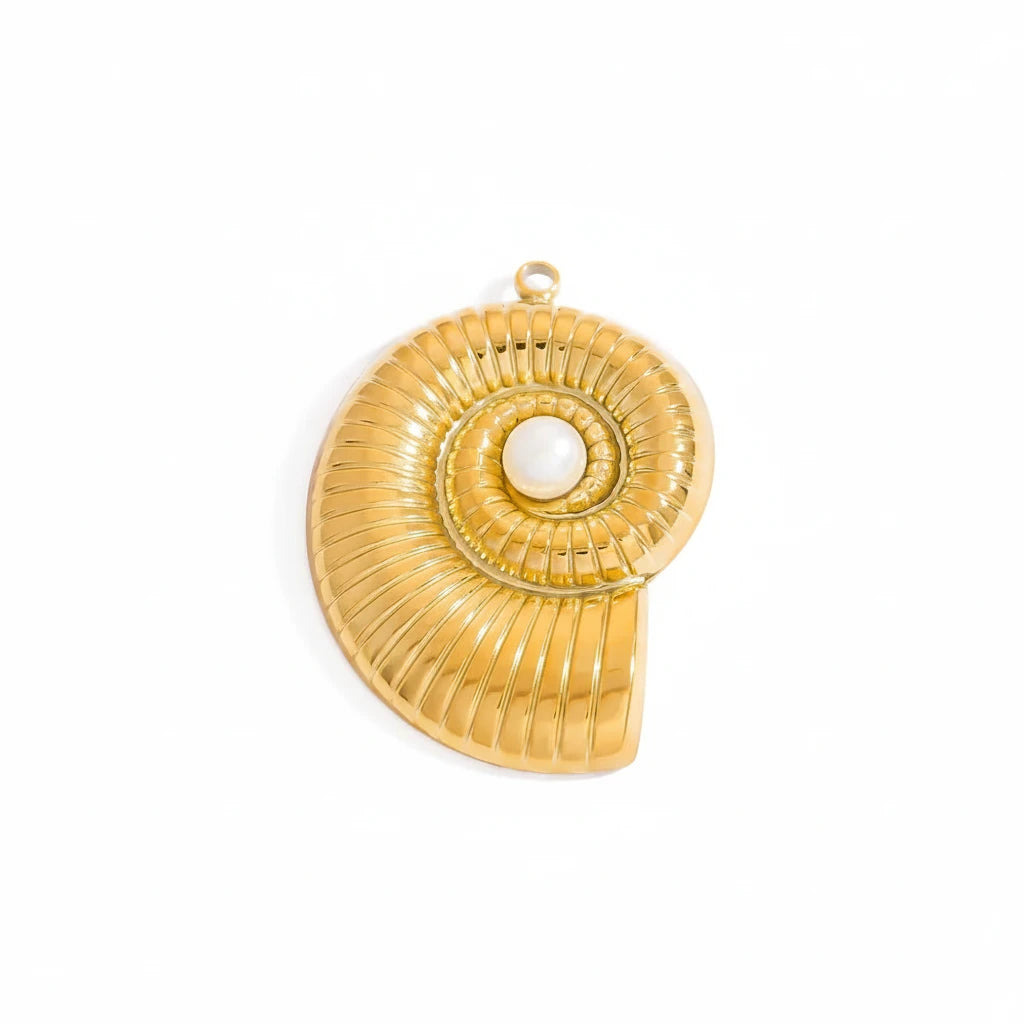 Golden Nautilus Charm