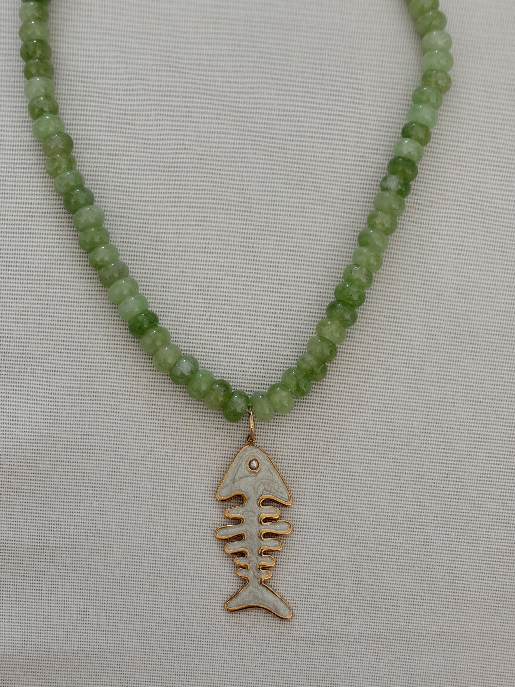 Pearl Fishbone Necklace