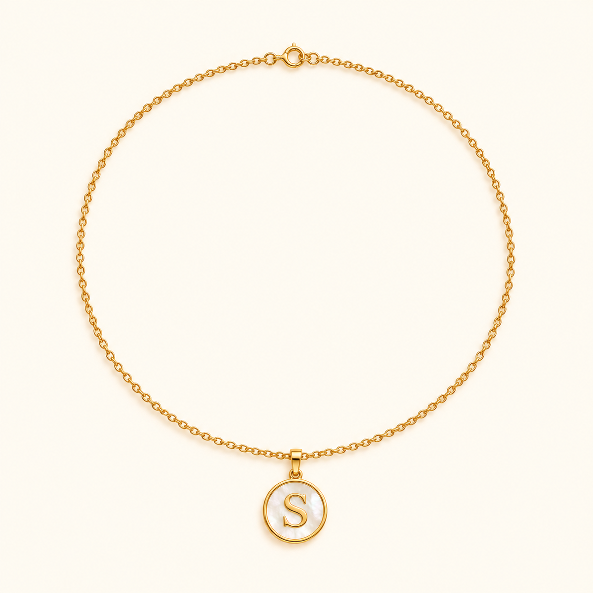 Shell Initial Necklace
