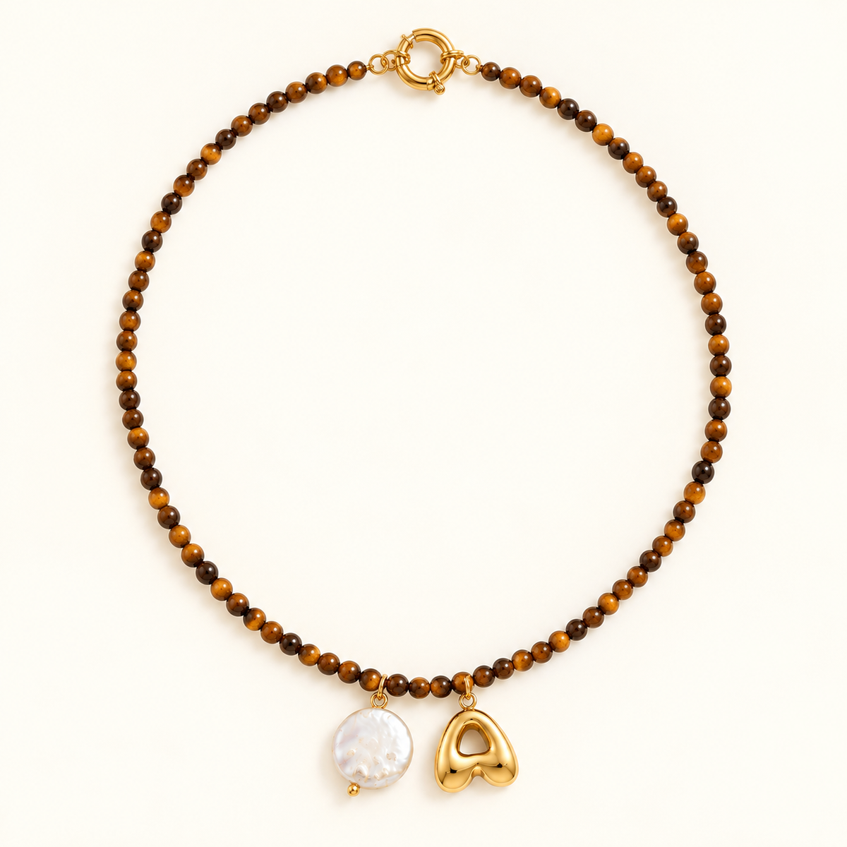 Terra Pearl Initial Necklace
