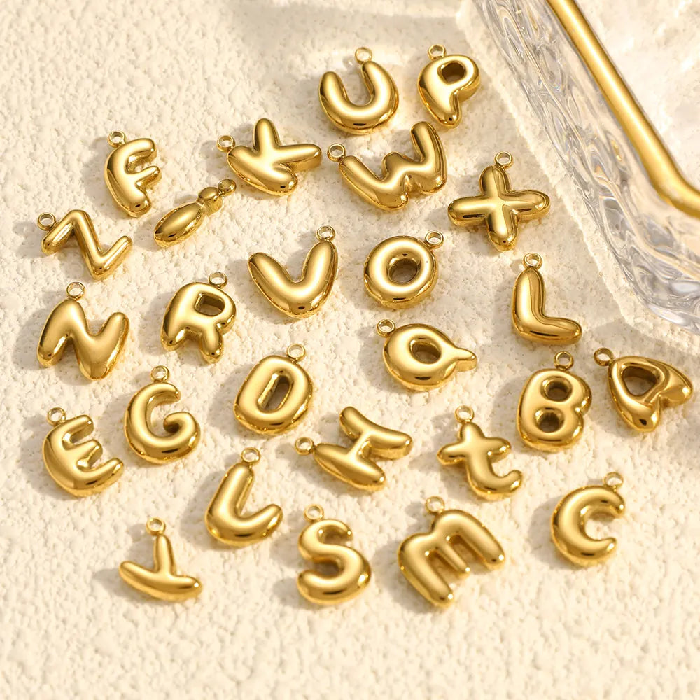 Bubble Initial Letter Charm