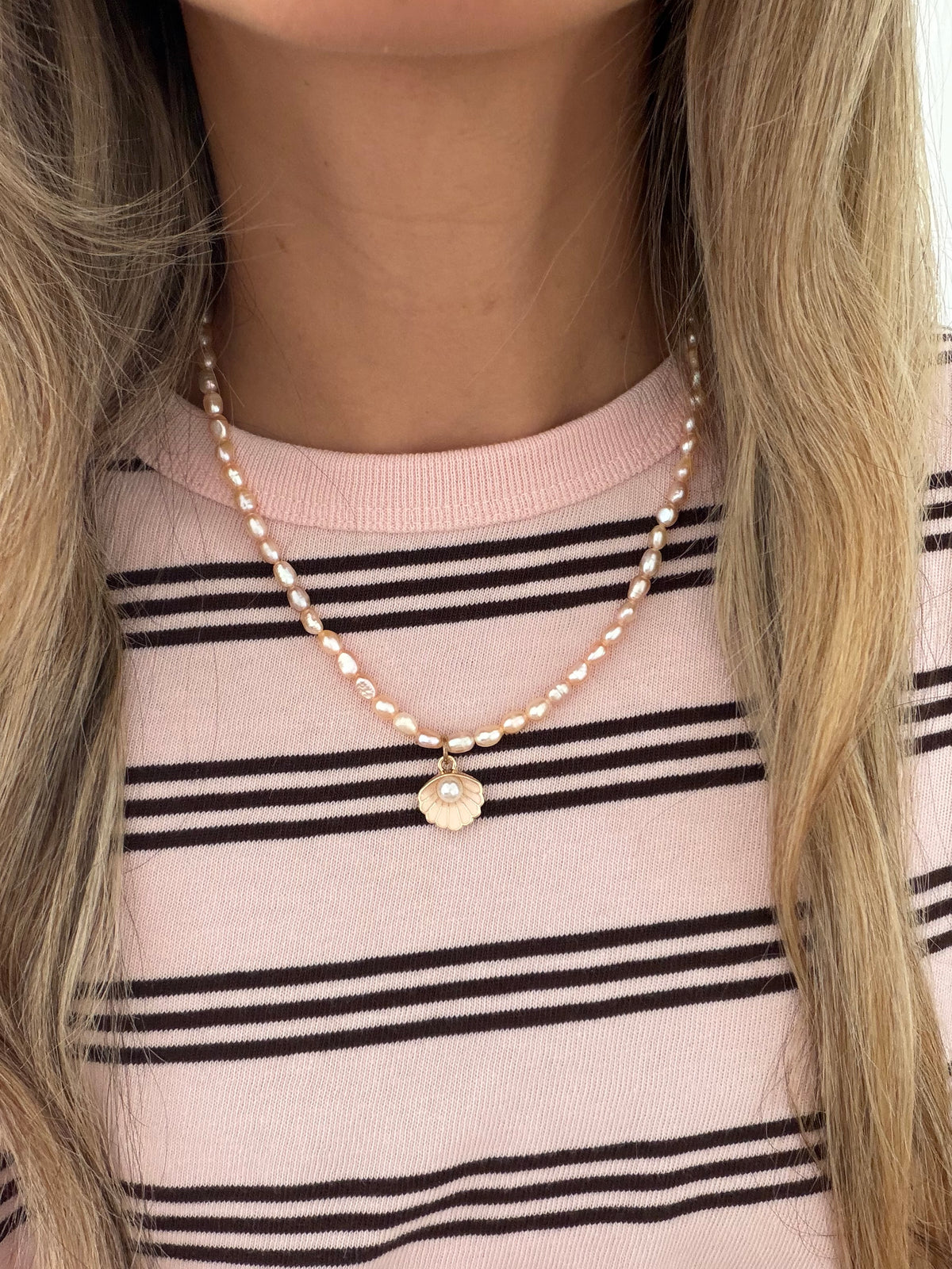 Pink Pearl Shell Necklace