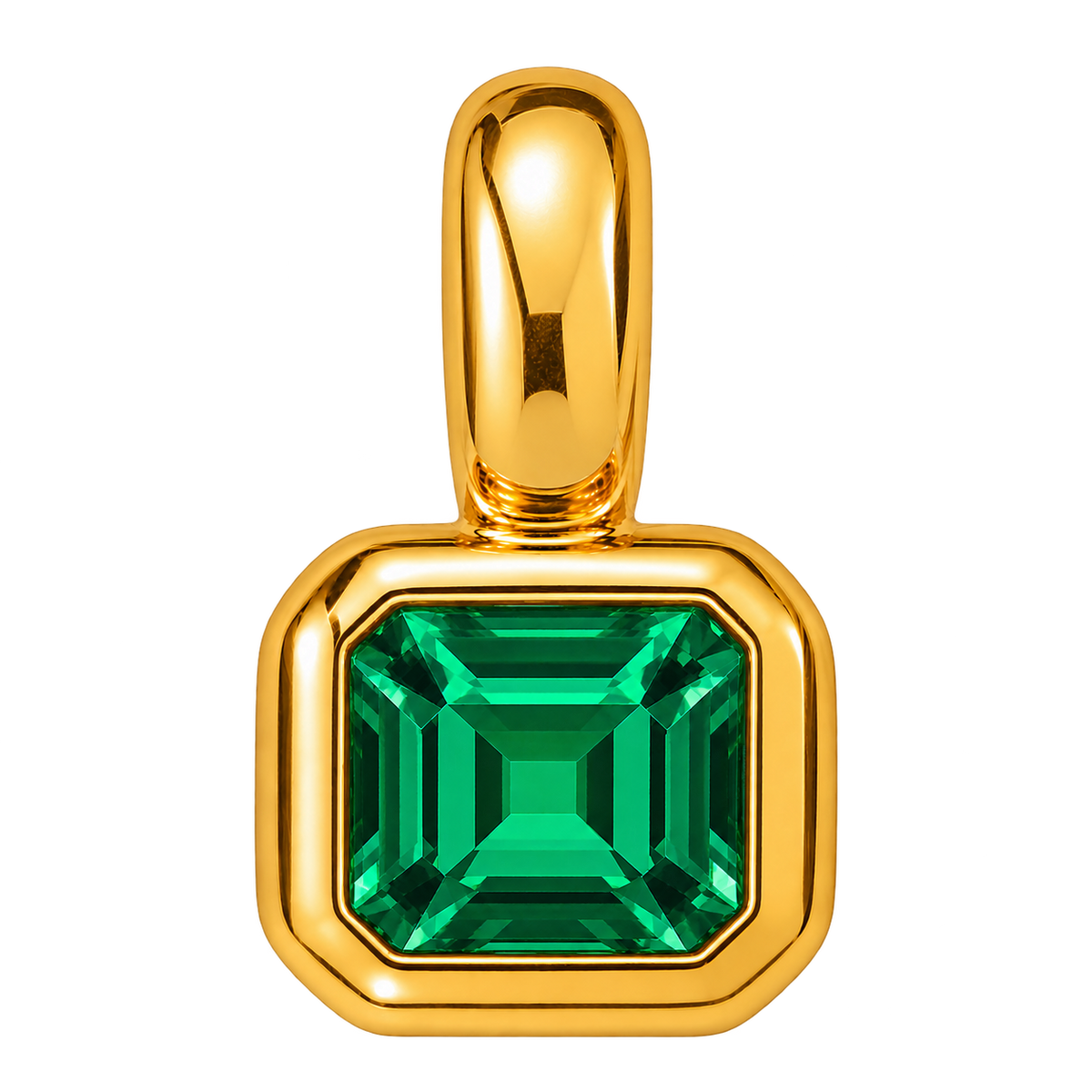 Square Birthstone Charm