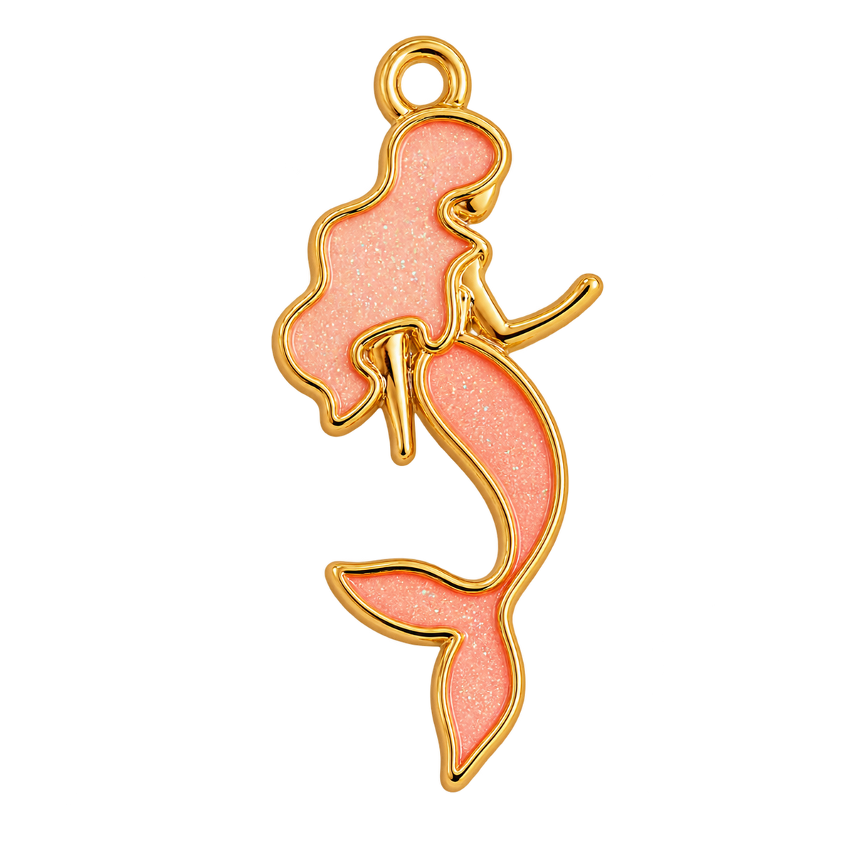 Coral Mermaid Charm