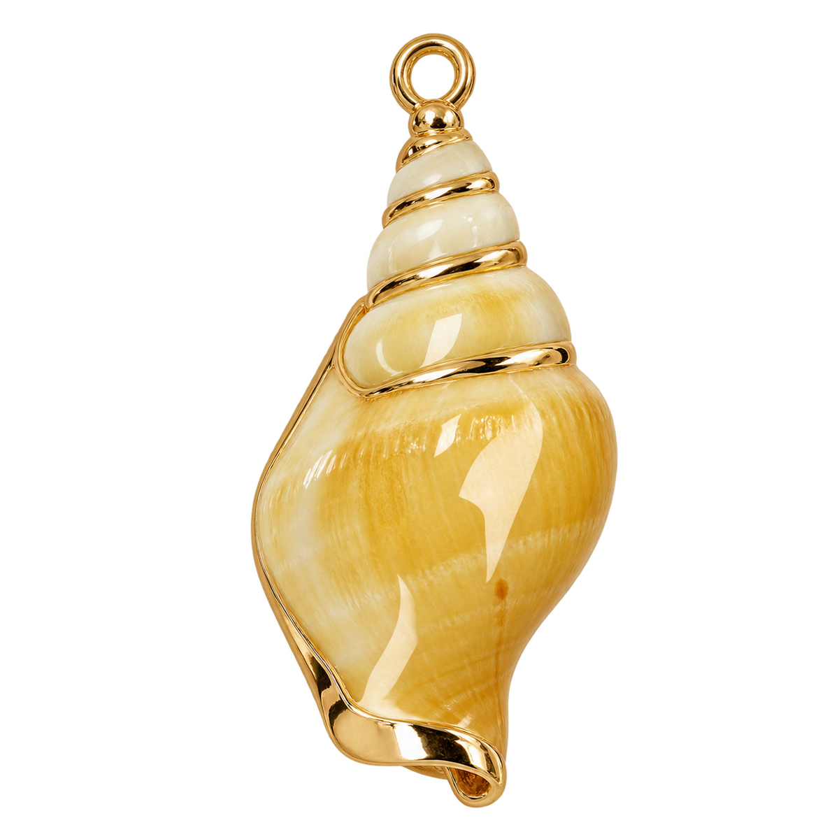 Golden Conch Shell Charm