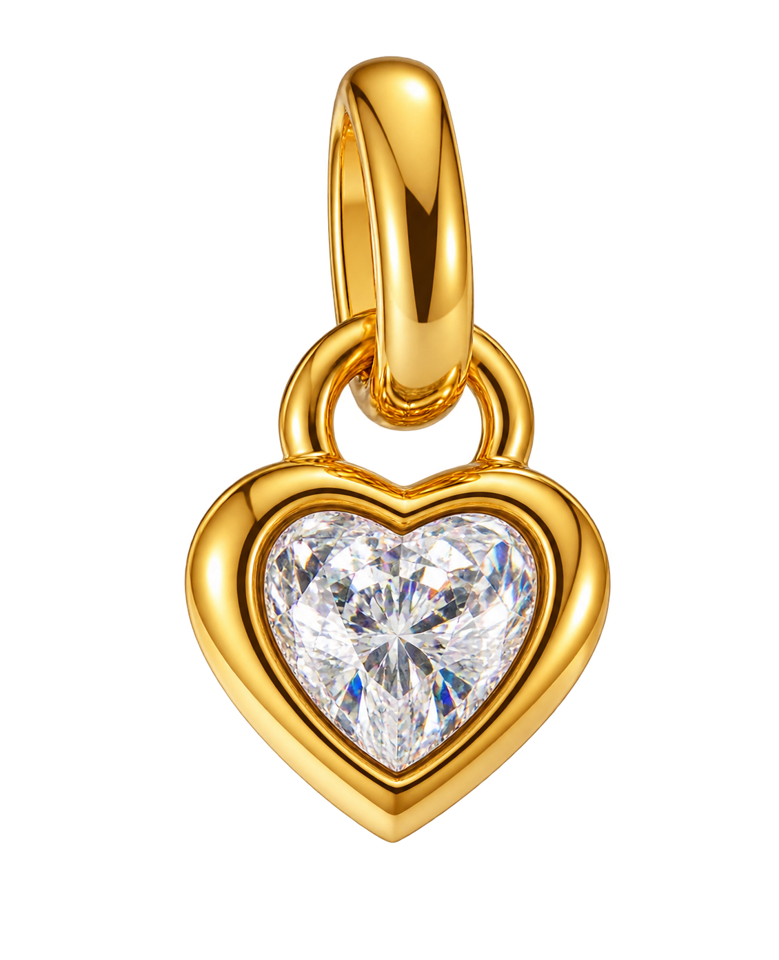 Heart Birthstone Charm - April