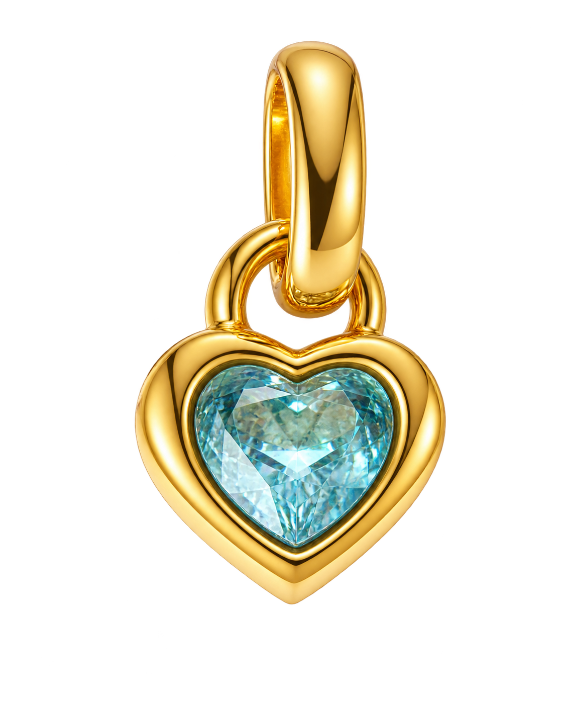 Heart Birthstone Charm - March