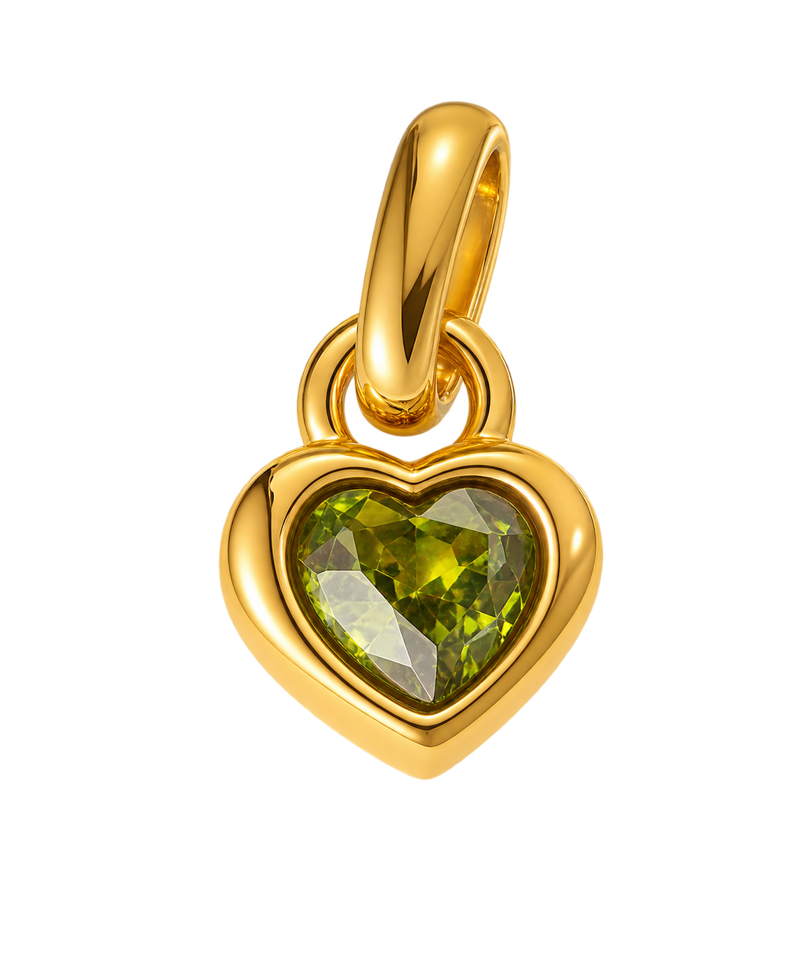 Heart Birthstone Charm - August