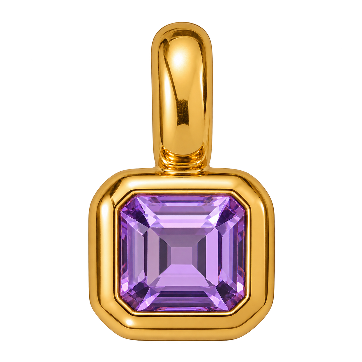 Square Birthstone Charm