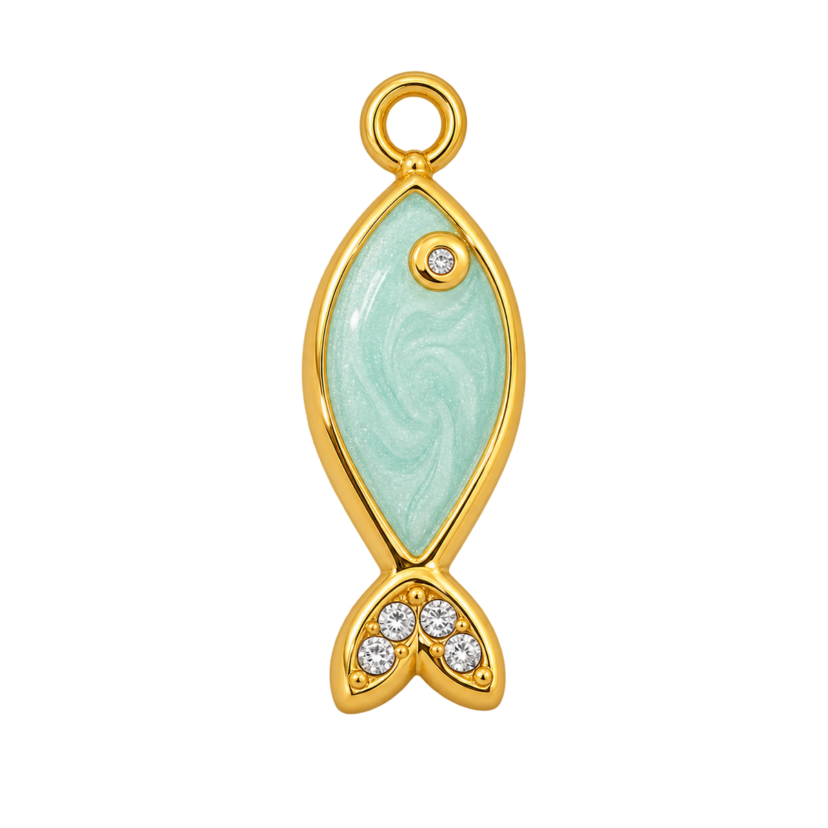 Light Green Fish Charm