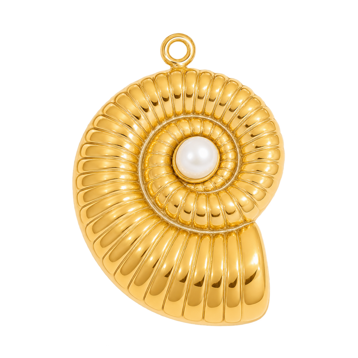 Golden Nautilus Charm