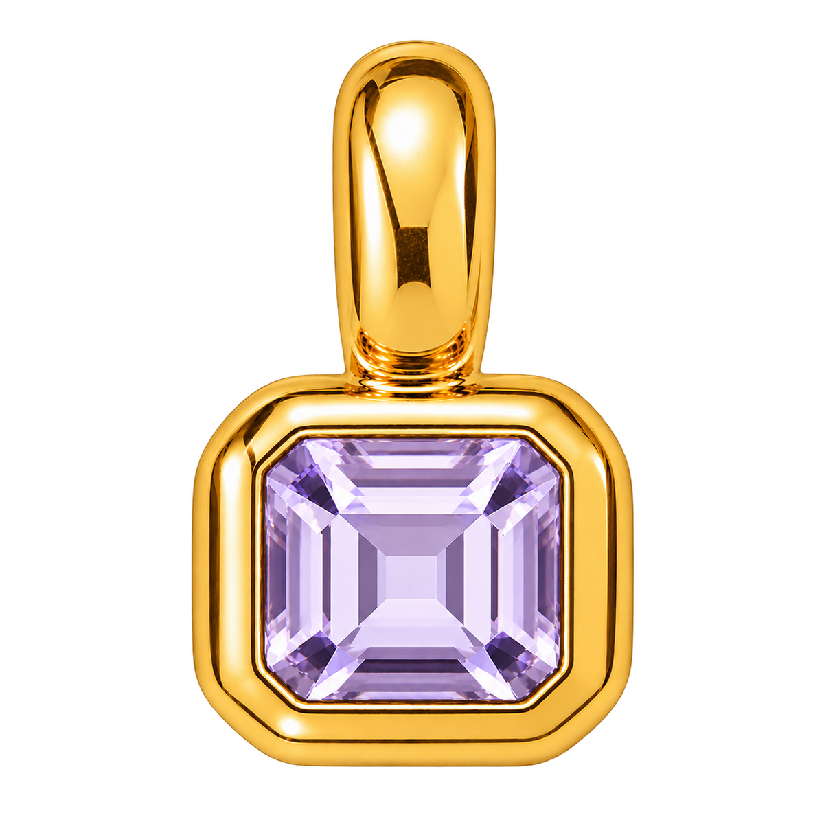 Square Birthstone Charm