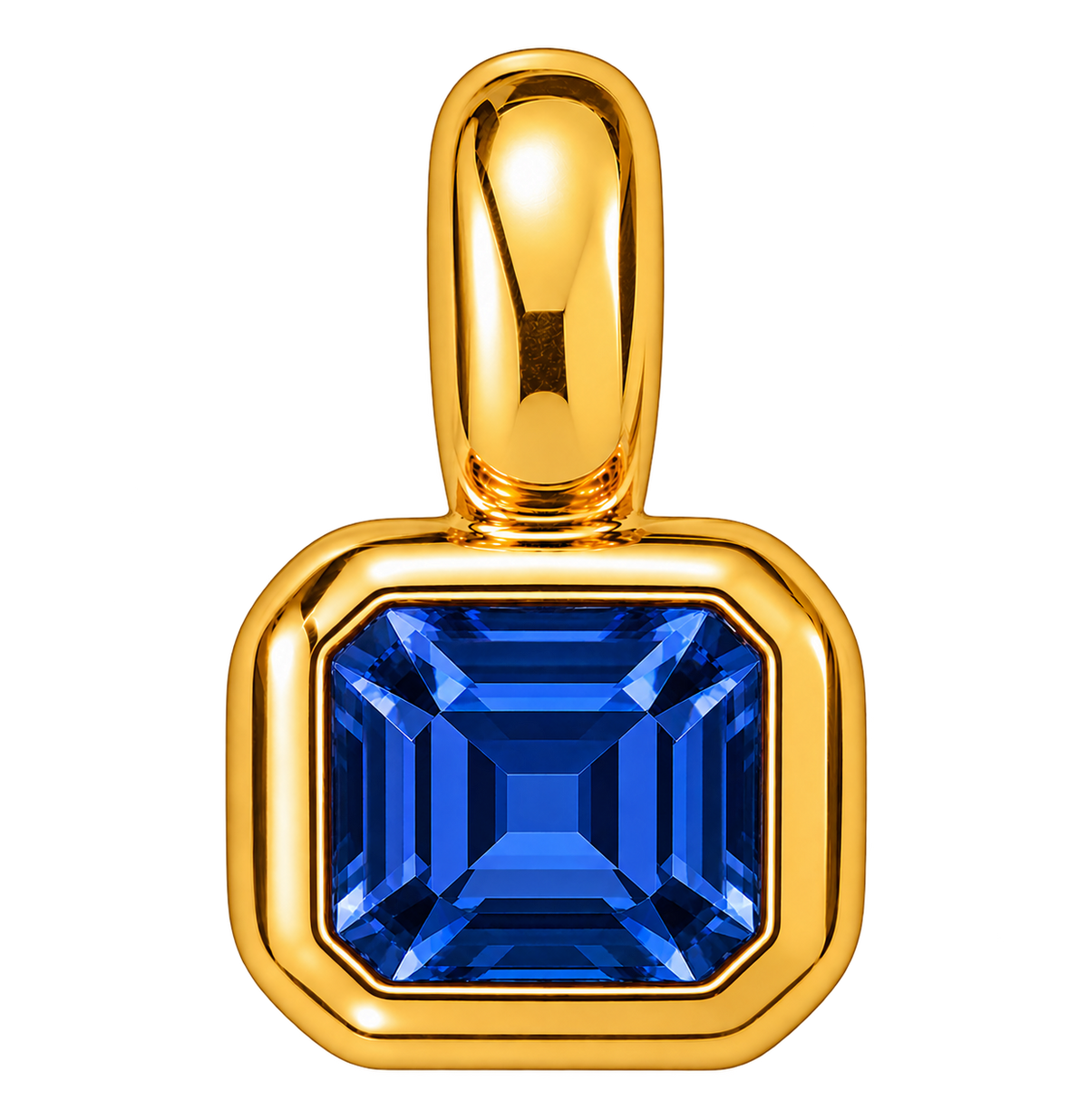 Square Birthstone Charm