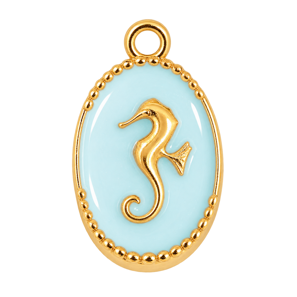 Blue Seahorse Charm