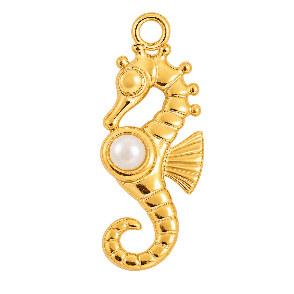 Pearl Seahorse Charm