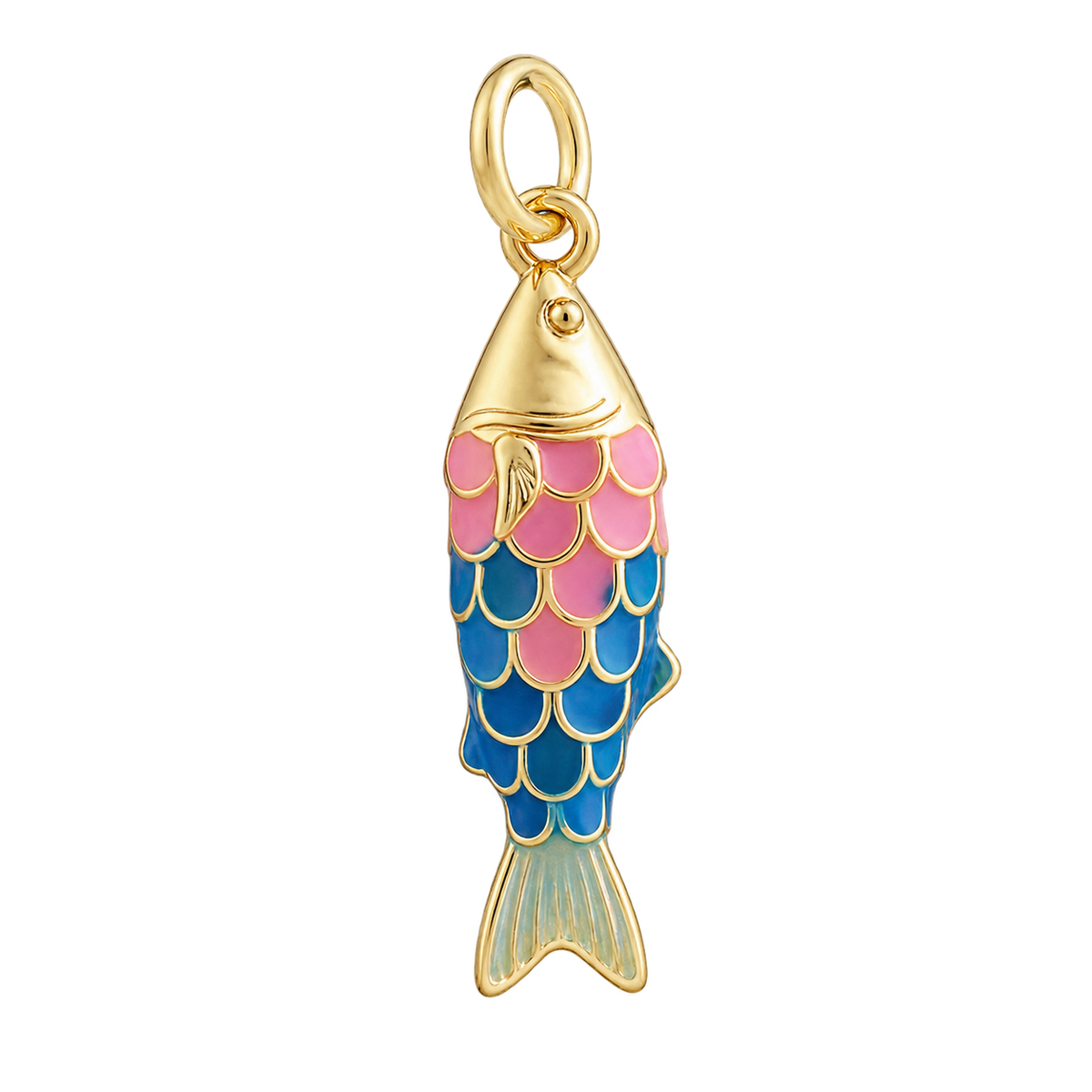 Tropical Fish Charm - Blue Pink