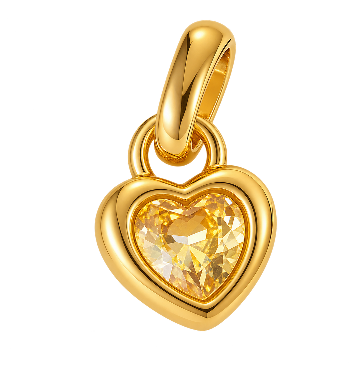 Heart Birthstone Charm - November