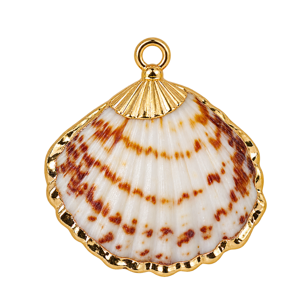 Tangerine Tide Shell Charm