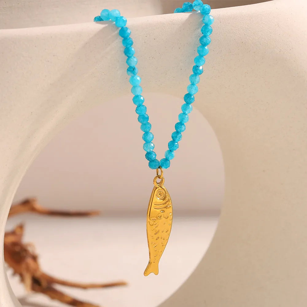 Golden Marlin Necklace