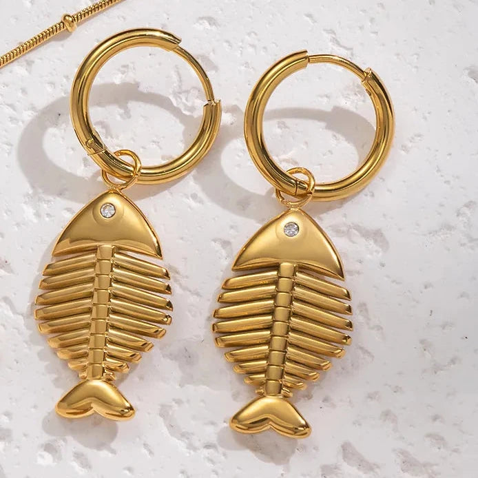 Golden Fin Earrings