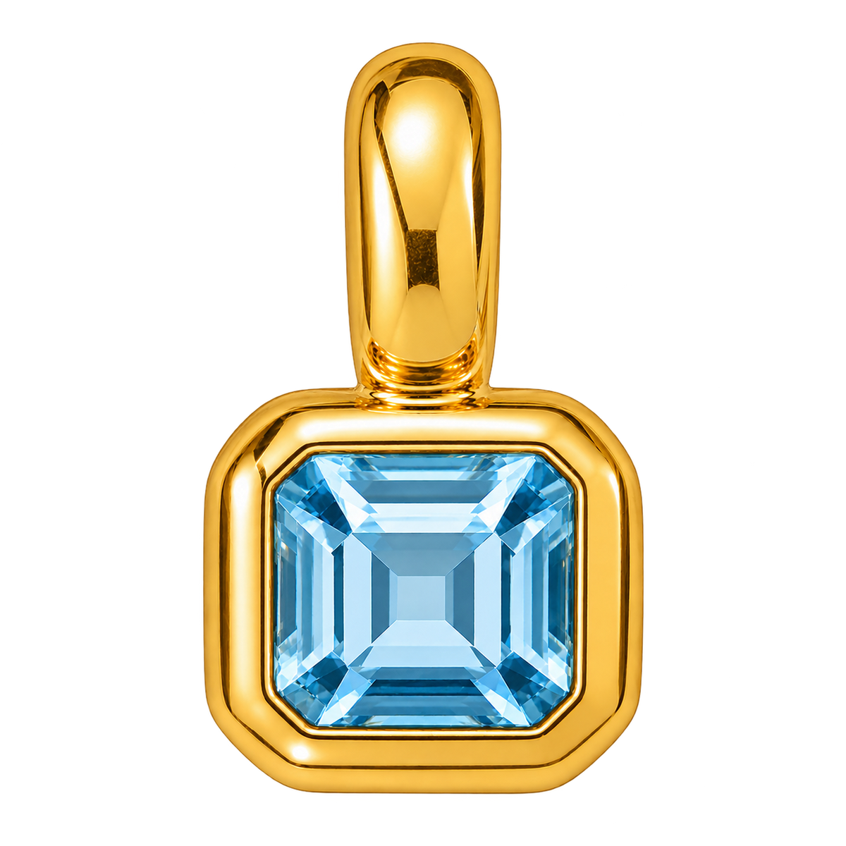 Square Birthstone Charm