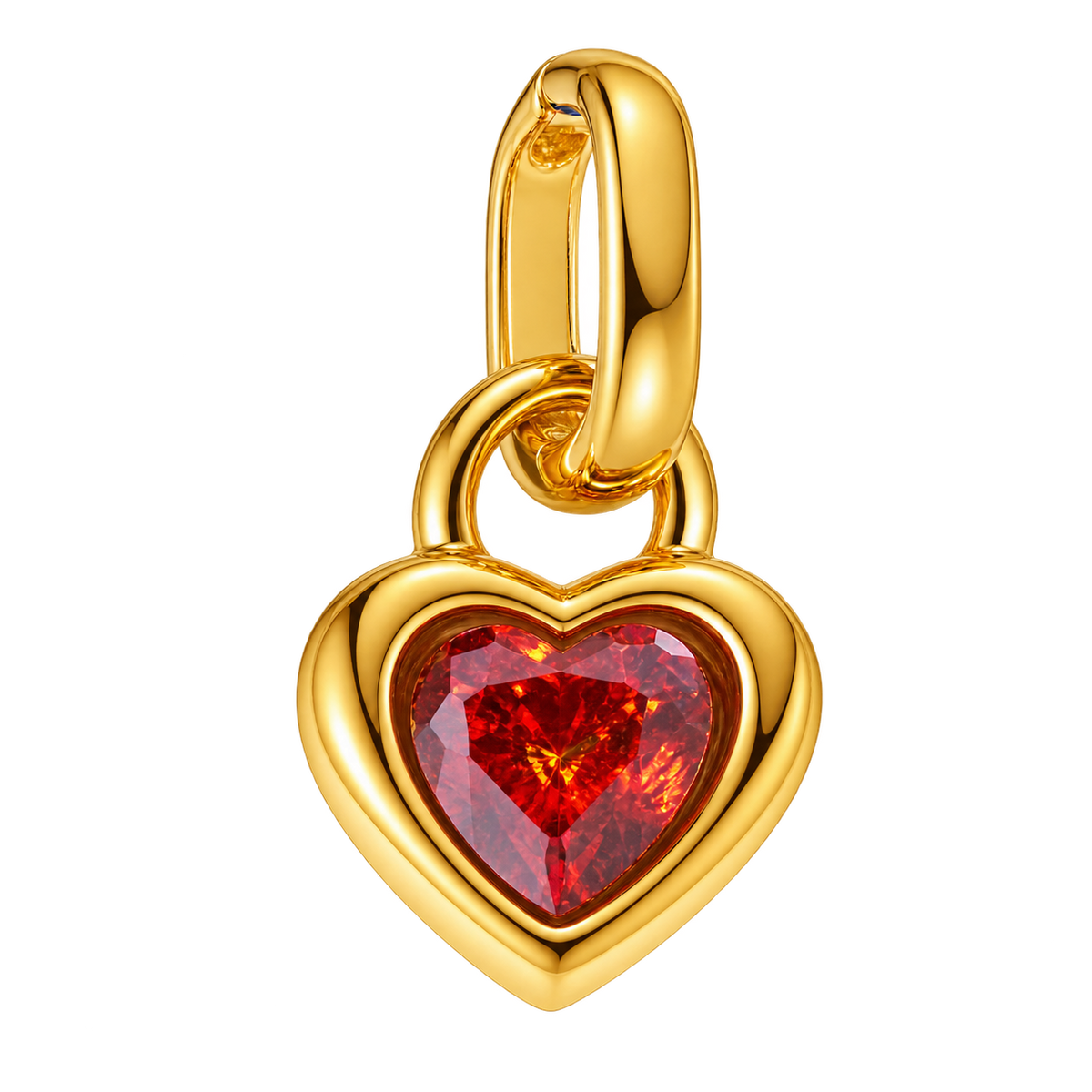 Heart Birthstone Charm - January
