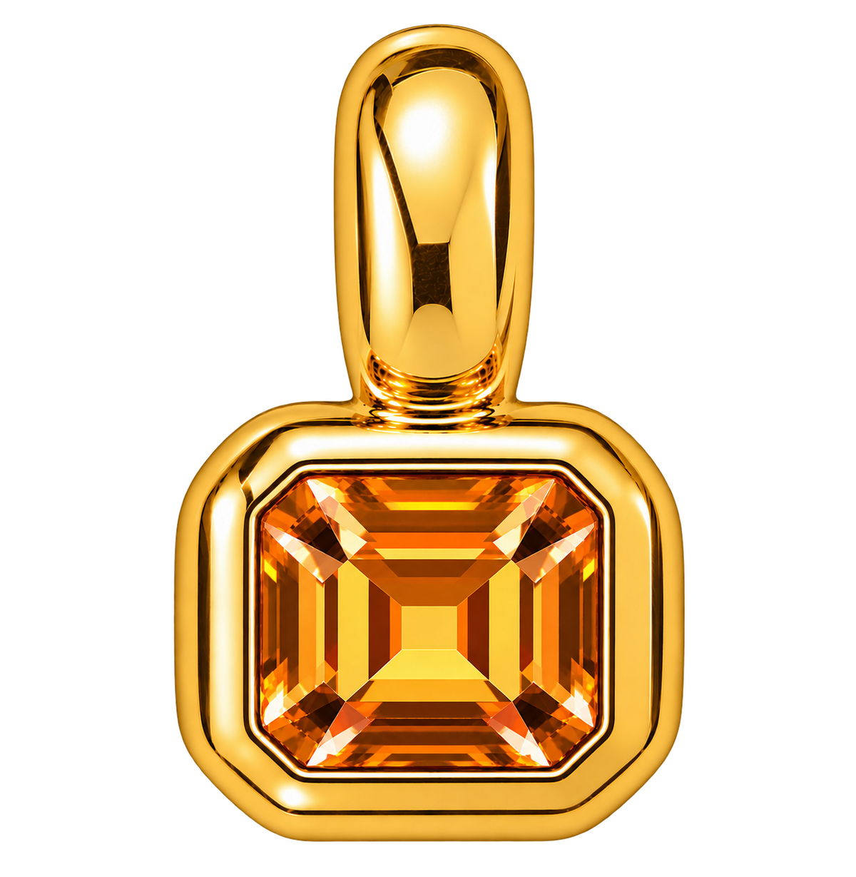 Square Birthstone Charm