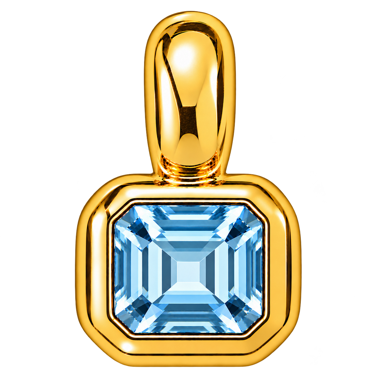 Square Birthstone Charm