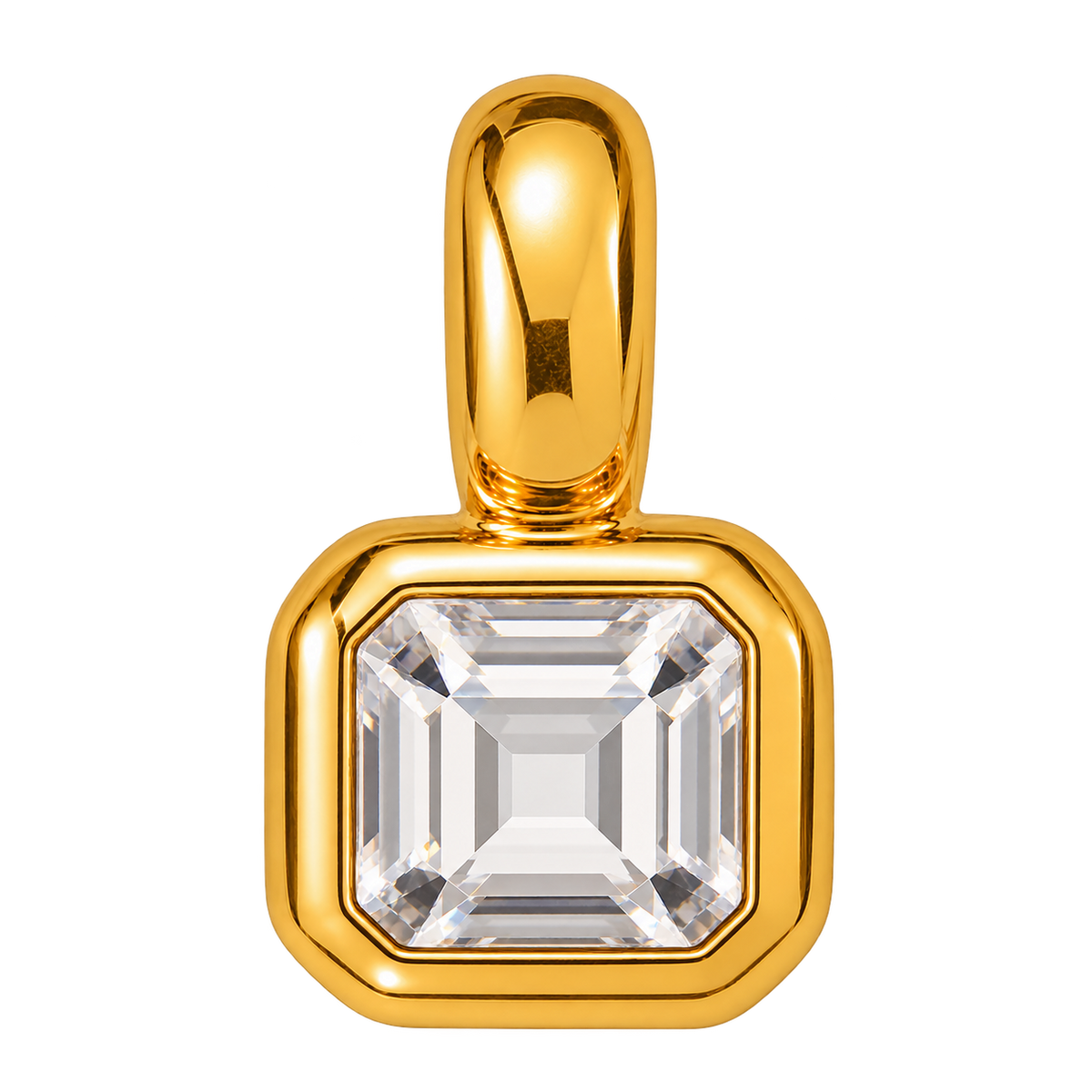 Square Birthstone Charm