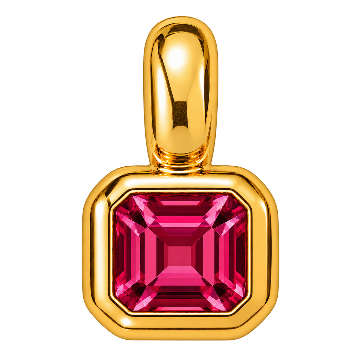 Square Birthstone Charm