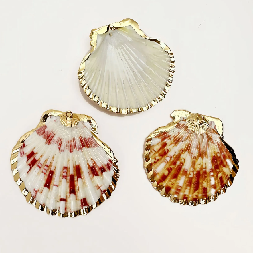 Tangerine Tide Shell Charm