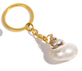 Pearl Snail Shell Keychain