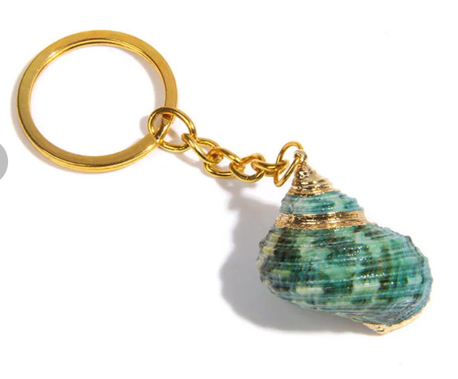 Sage Shell Keychain
