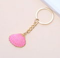 Pink Gilded Shell Keychain