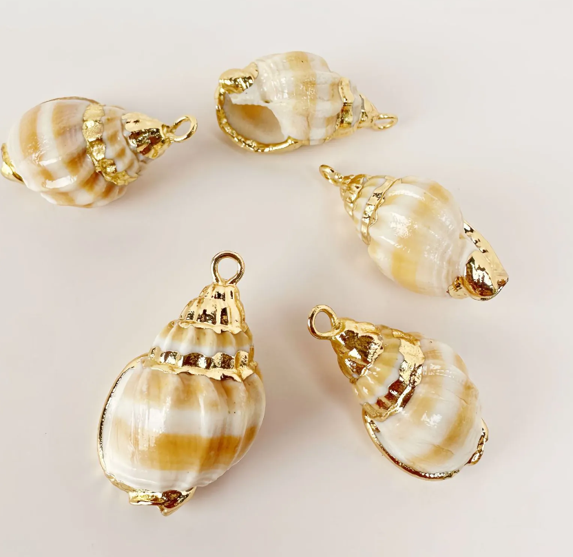 Gilded Latte Conch Charm
