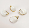 White Moonstone Shell Charm
