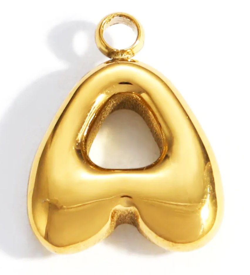 Bubble Initial Letter Charm