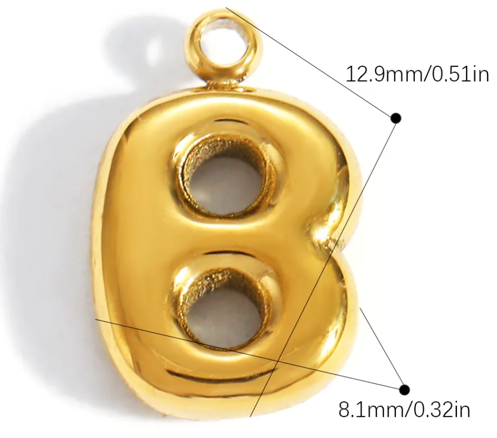 Bubble Initial Letter Charm