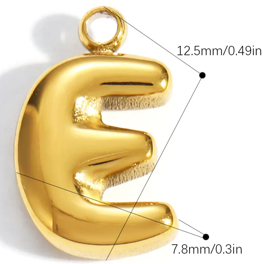 Bubble Initial Letter Charm
