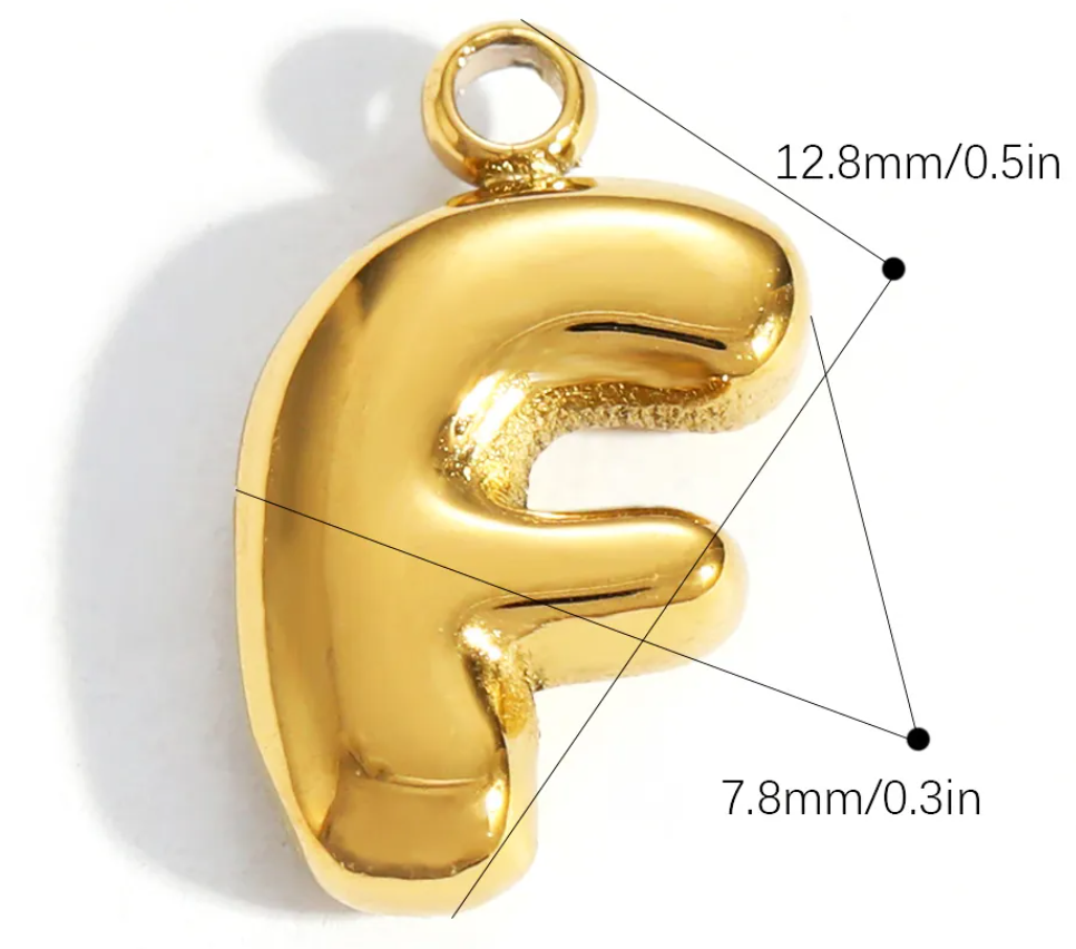 Bubble Initial Letter Charm