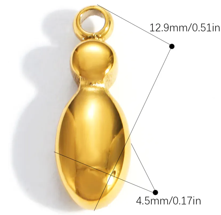 Bubble Initial Letter Charm