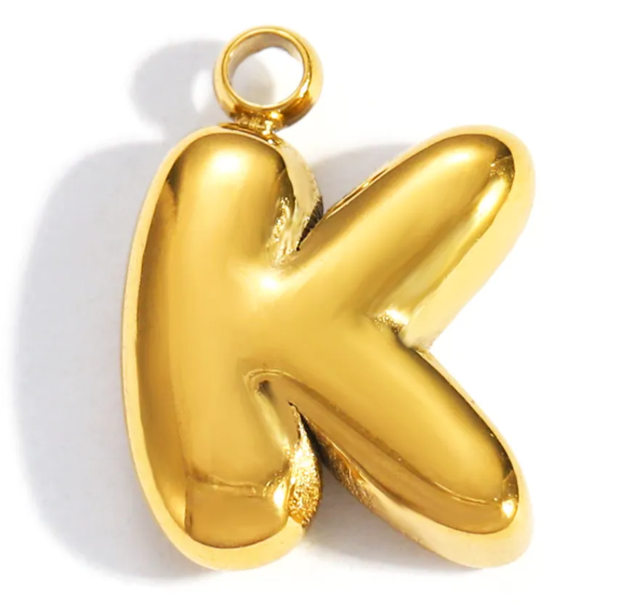 Bubble Initial Letter Charm